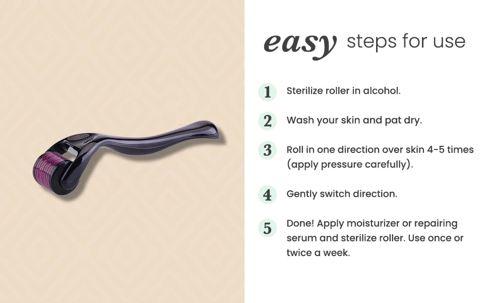 Healthy Care 540 Derma Roller needle Instrument for Face 0.2mm\0.25mm\0.3mm - Titanium Needles Skin Care Tool