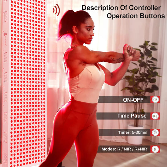 3000W No Flicker Low EMF Dual-Chip RedLight Therapy Device Full Body 660nm 850nm Near Infrared LED Therapy Panel  Lamp