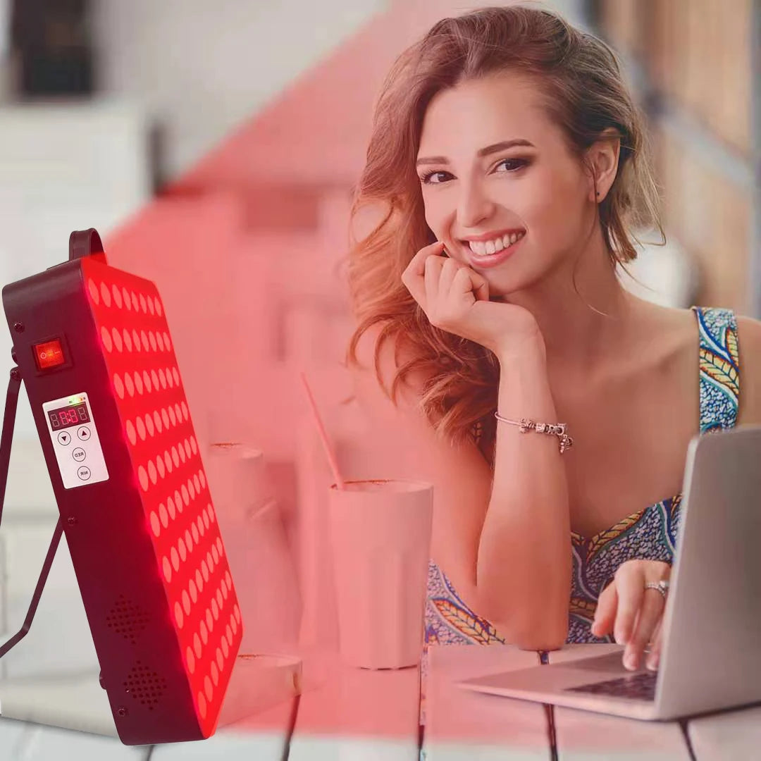 660&850nm Near Infrared and Red Light Therapy Home Use Device High Power LED Light Therapy Lamp for Anti-Aging, Pain Relief