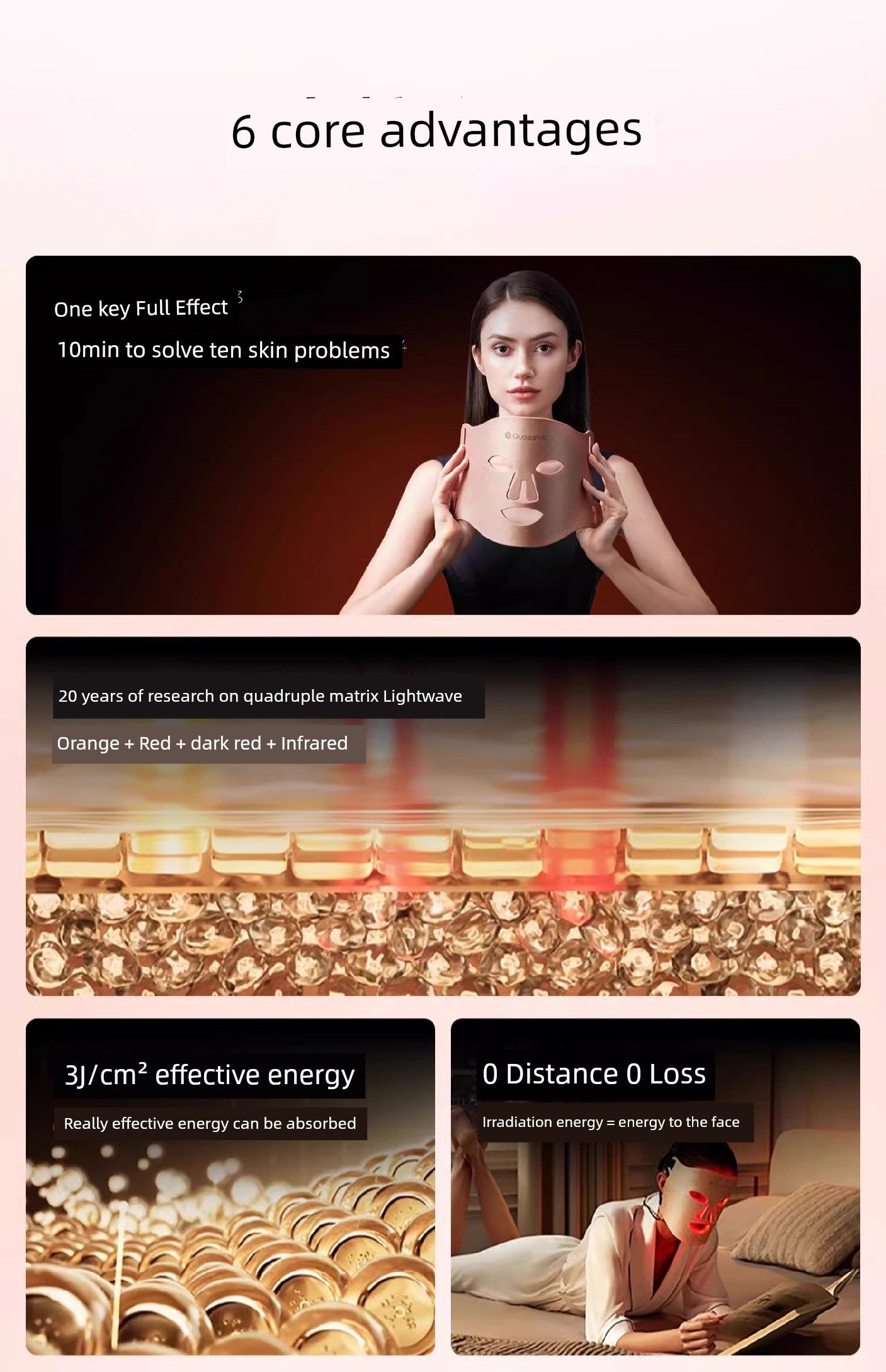 Koshijia Skin Rejuvenation Red Light Beauty Instrument Mask