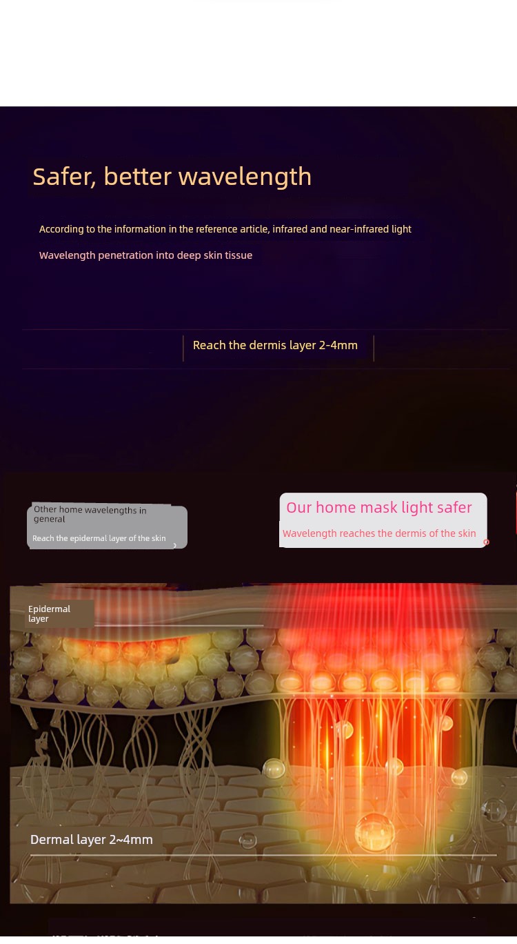 For Home Face IPL Device Mask Red Blue Light Anti-Wrinkle Skin Rejuvenation Large Row Light LED Beauty Mask Beauty Instrument