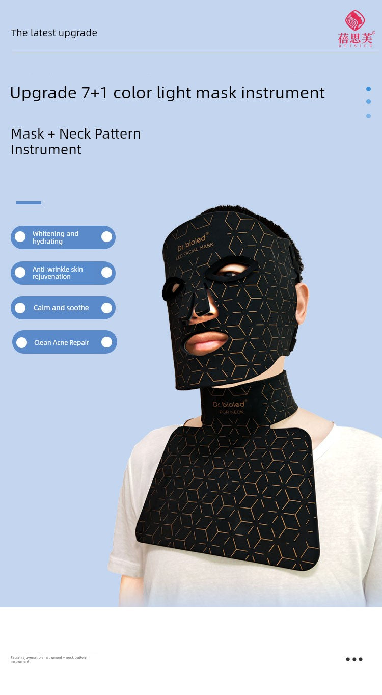 For Home Face IPL Device Mask Red Blue Light Anti-Wrinkle Skin Rejuvenation Large Row Light LED Beauty Mask Beauty Instrument