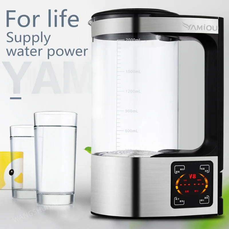 2L Electric Hydrogen Rich Water Kettle Water Ionizer Machine Water Filter Drink Hydrogen Water Generator For Home