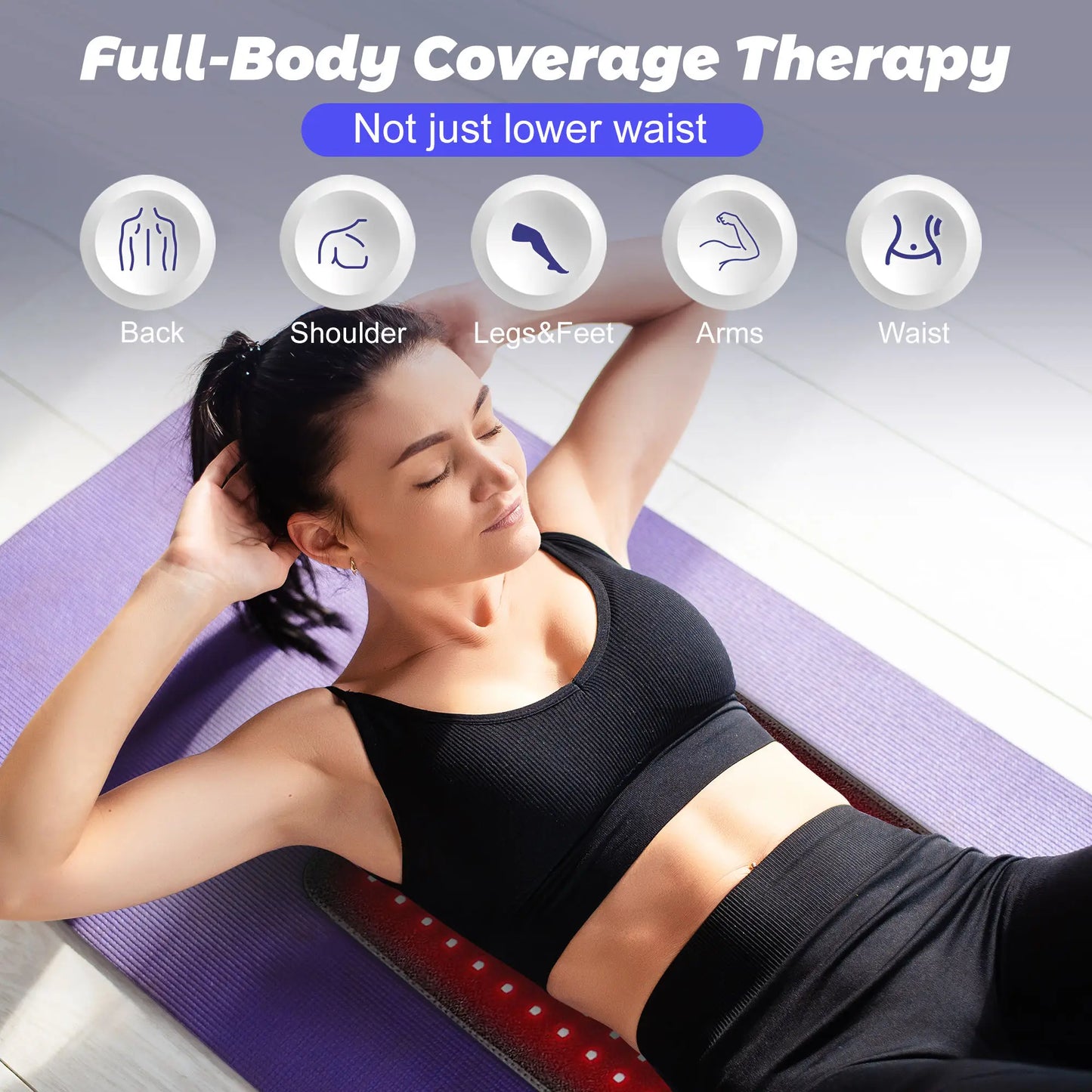 Red&Infrared Therapy Belt Body Wearable Wrap Large heating Pad Device