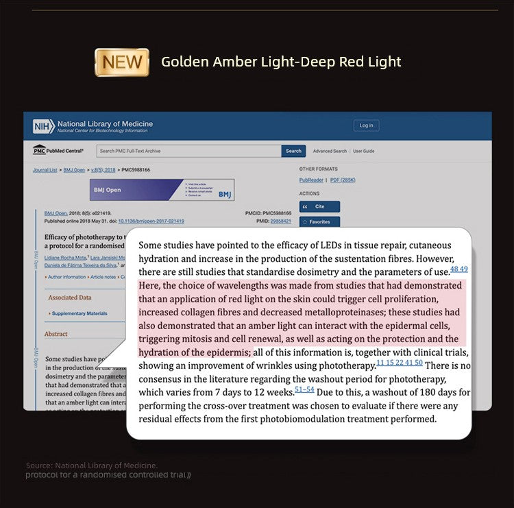 Koshijia Skin Rejuvenation Red Light Beauty Instrument Mask