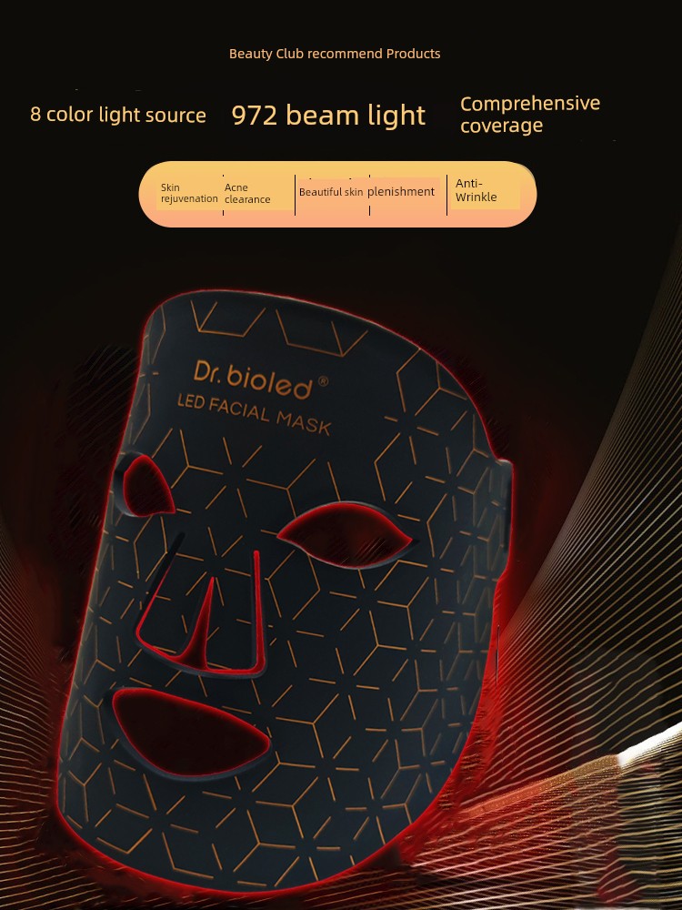 For Home Face IPL Device Mask Red Blue Light Anti-Wrinkle Skin Rejuvenation Large Row Light LED Beauty Mask Beauty Instrument
