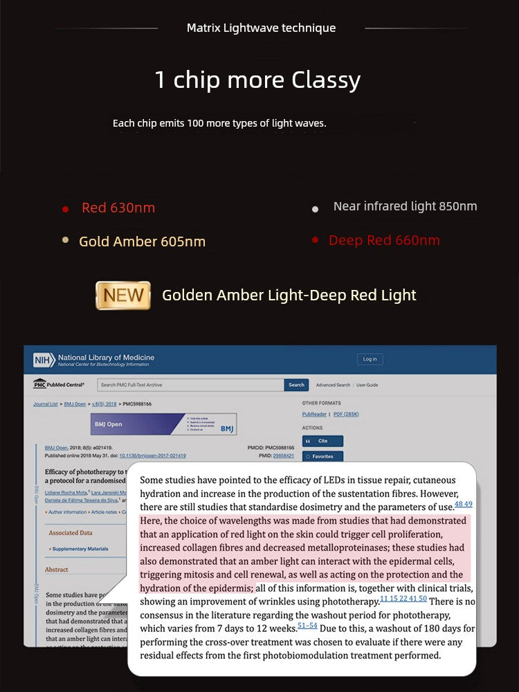 Koshijia Skin Rejuvenation Red Light Beauty Instrument Mask