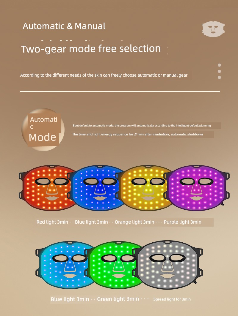 Led Red Blue Light Infrared For Home Mask Spectrometer Photon Skin Rejuvenation Color Light Silicone Lamp Mask Beauty