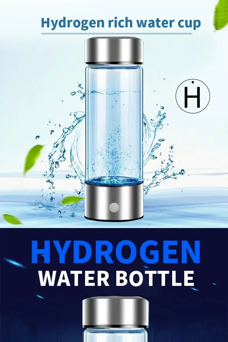 Rich Hydrogen Oxygen Water Cup H2 Inhalation Device Water Bottle SPE PEM Dual Chamber Maker Lonizer Healthcare Water Cup