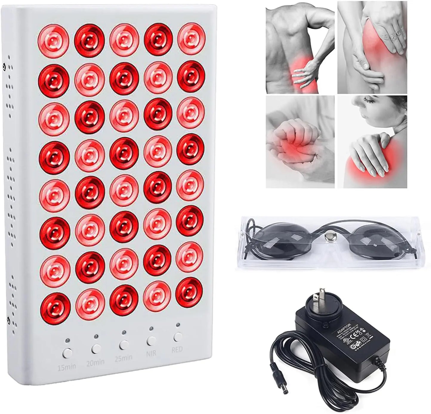 Red Light Therapy Device Red Lights Red 660nm & 850nm Near Infrared Led Light Therapy Panel for Pain Relief Skin Health