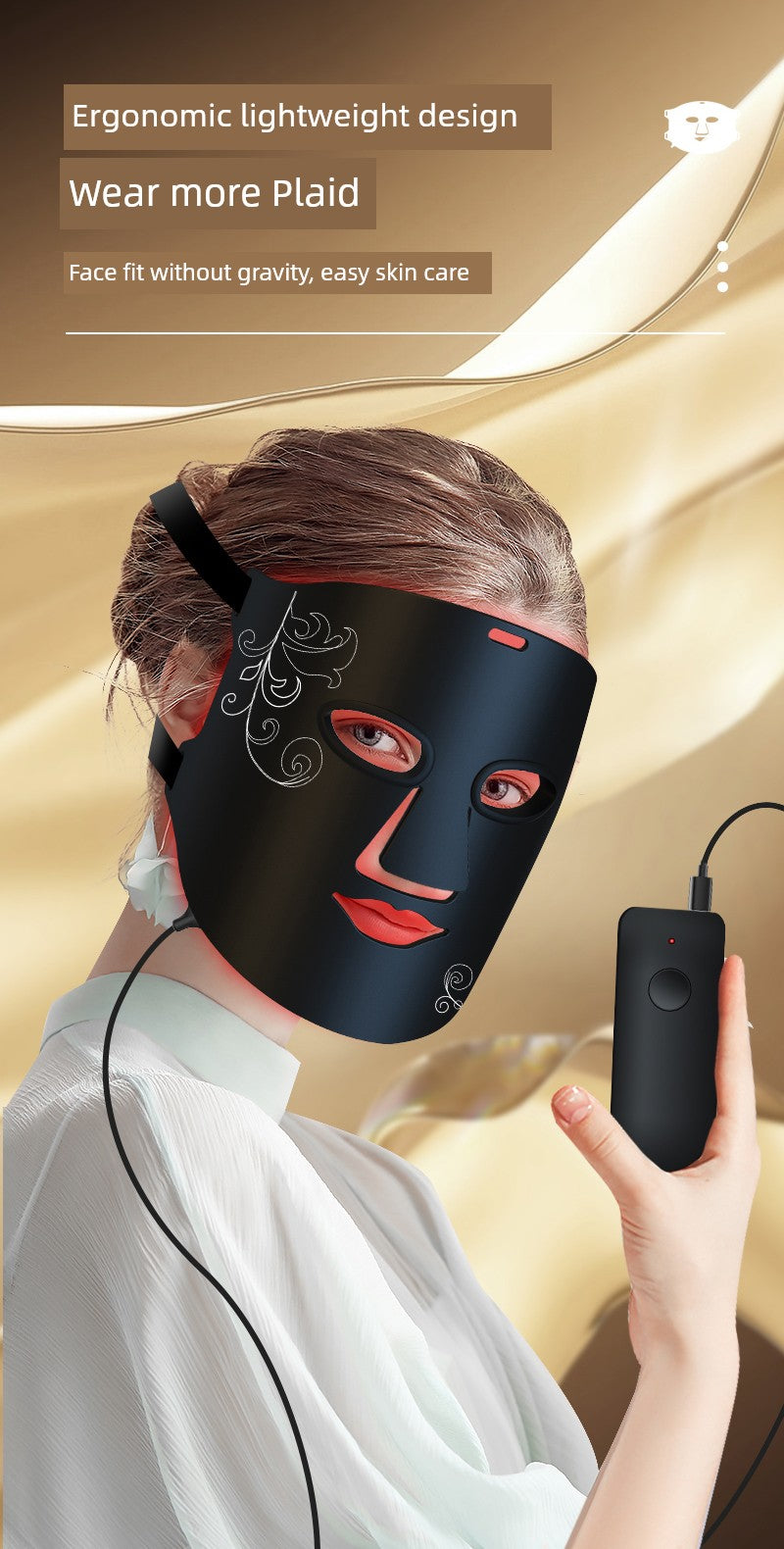 Led Red Blue Light Infrared For Home Mask Spectrometer Photon Skin Rejuvenation Color Light Silicone Lamp Mask Beauty