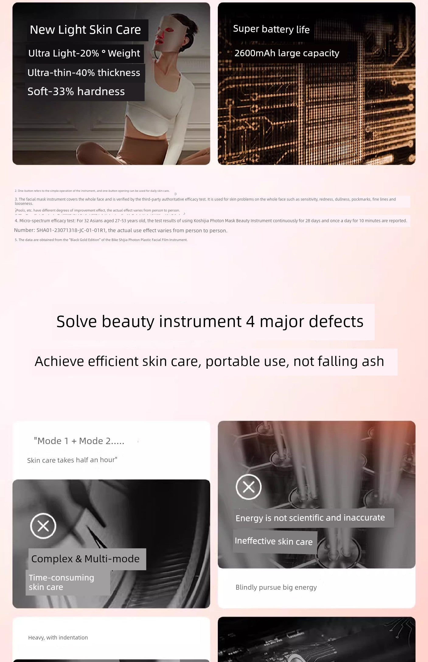 Koshijia Skin Rejuvenation Red Light Beauty Instrument Mask