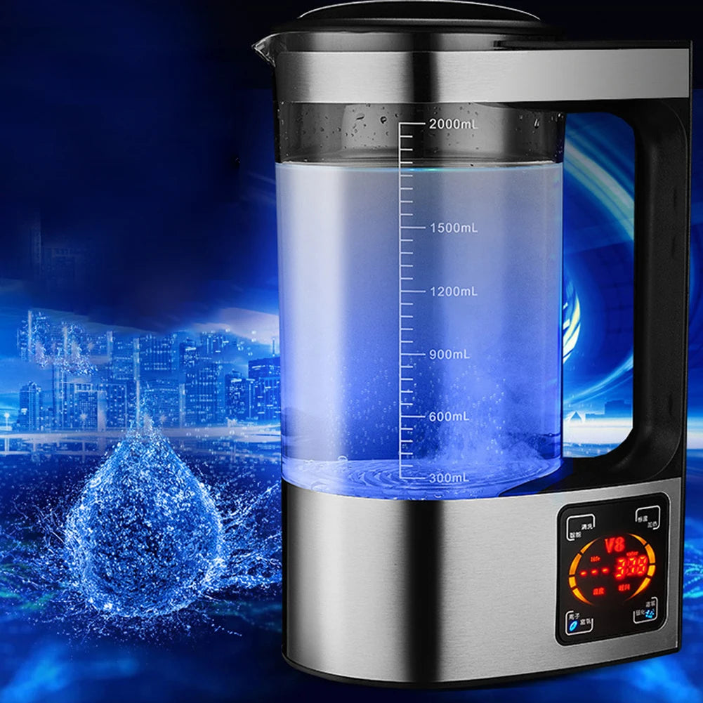 V8 Hydrogen Rich Water Machine Constant Temperature 2000ML Hydrogen Rich Water Maker Microelectrolysis Anti Aging for Family Use