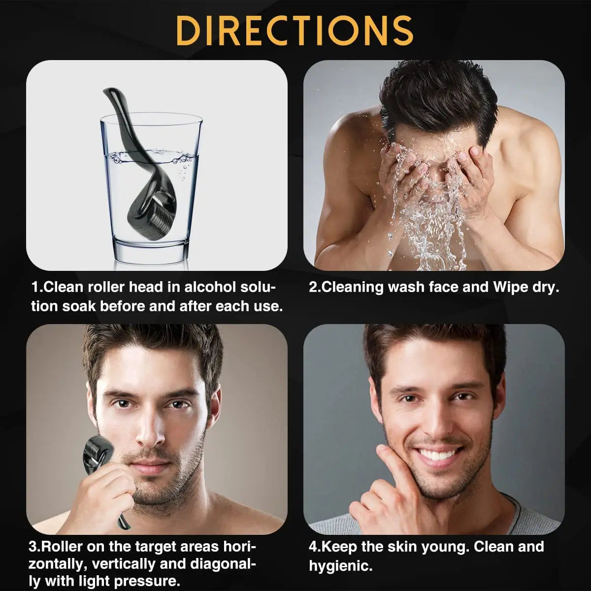 Healthy Care 540 Derma Roller needle Instrument for Face 0.2mm\0.25mm\0.3mm - Titanium Needles Skin Care Tool