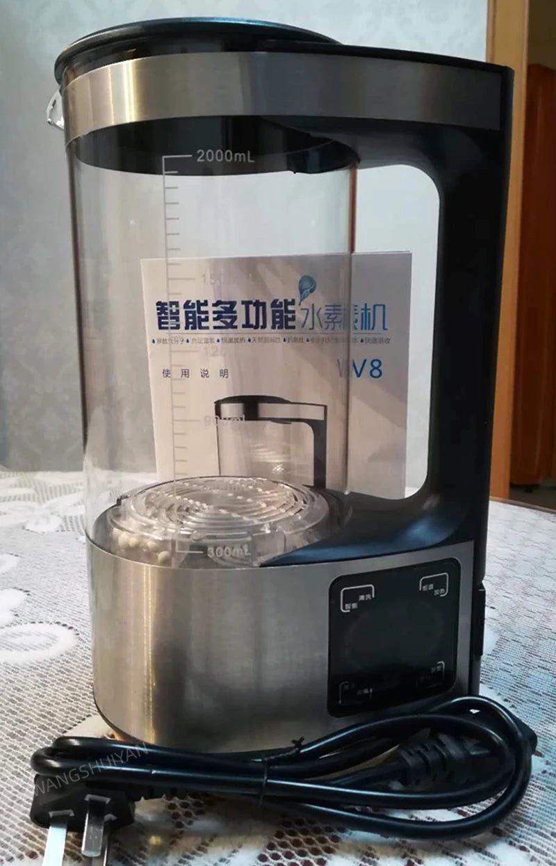 2L Electric Hydrogen Rich Water Kettle Water Ionizer Machine Water Filter Drink Hydrogen Water Generator For Home
