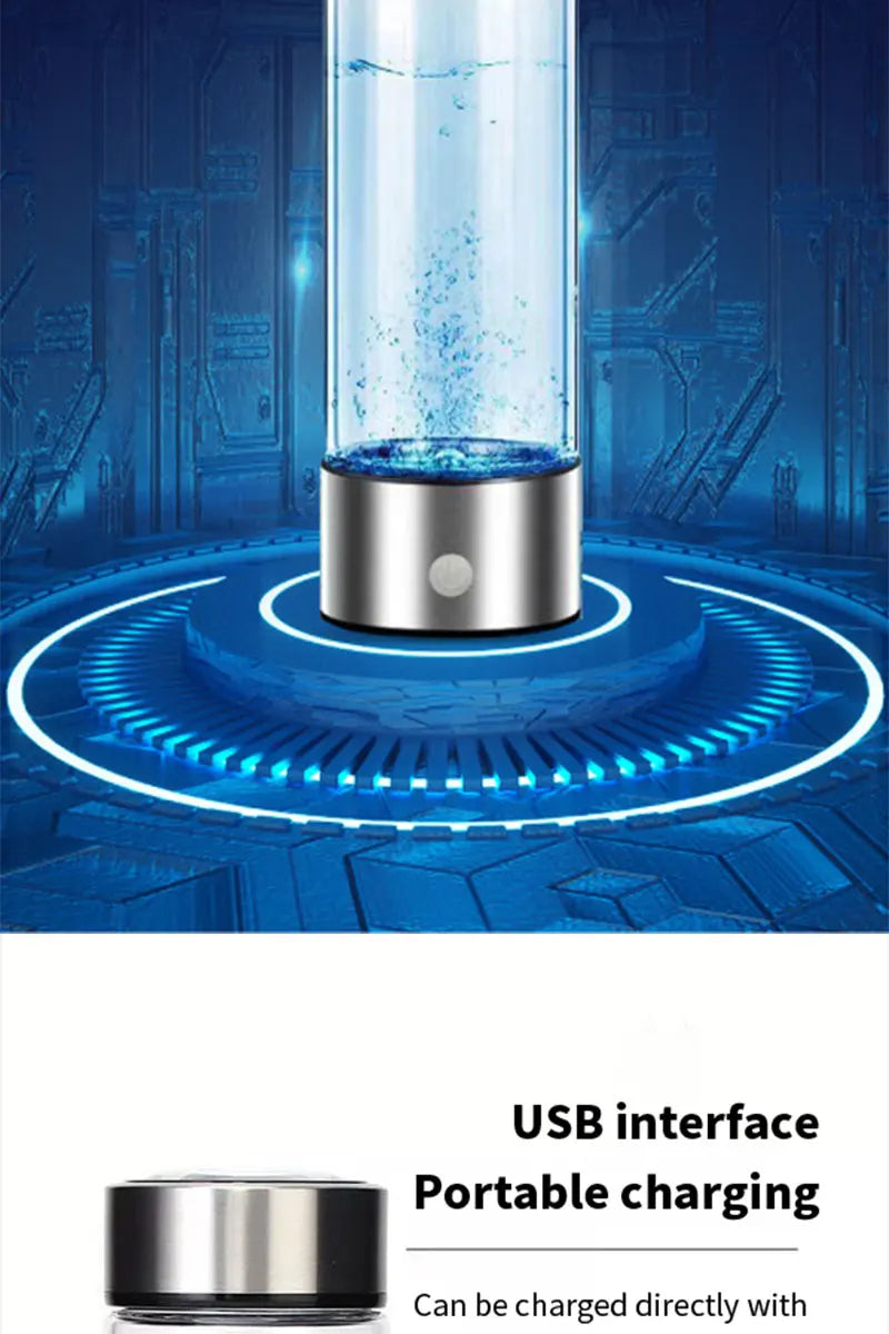 420ml Hydrogen-Rich Water Cup Electric Hydrogen Rich Water Generator Bottle Titanium Quality Filter Portable Antioxidant Lonizer