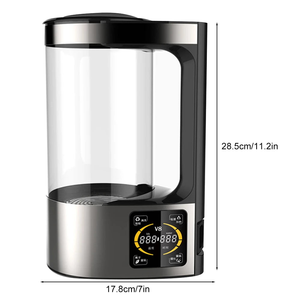 V8 Hydrogen Rich Water Machine Constant Temperature 2000ML Hydrogen Rich Water Maker Microelectrolysis Anti Aging for Family Use