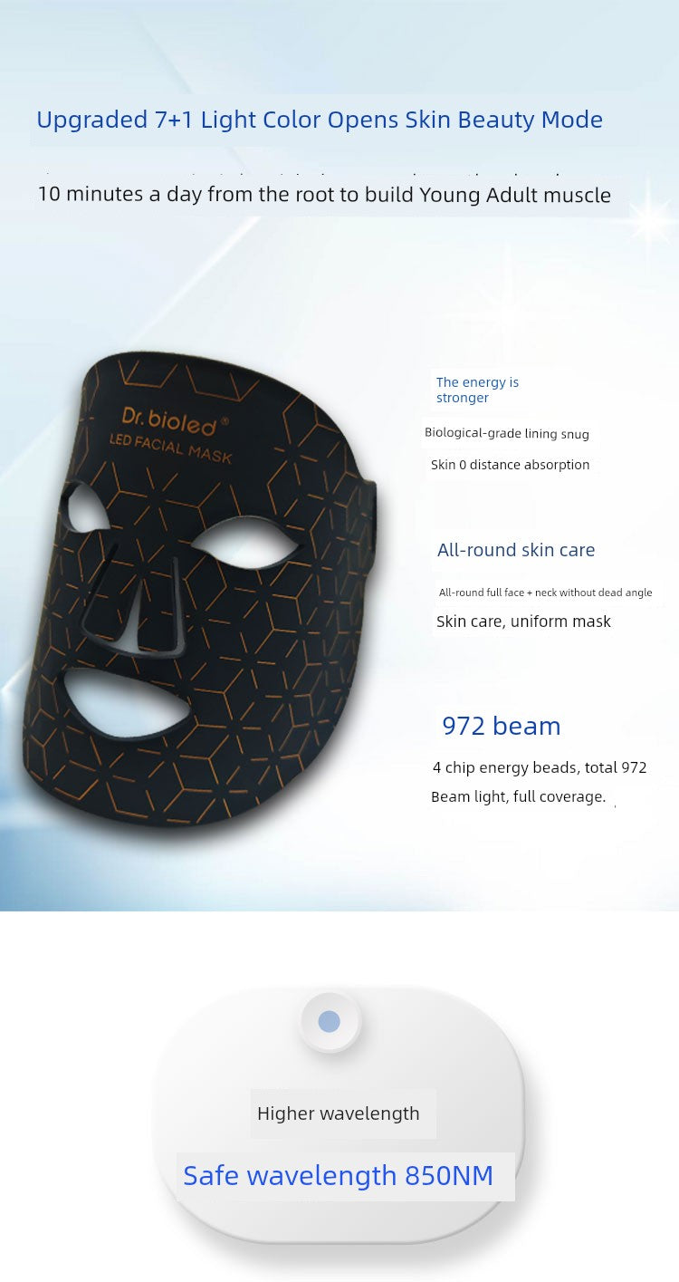 For Home Face IPL Device Mask Red Blue Light Anti-Wrinkle Skin Rejuvenation Large Row Light LED Beauty Mask Beauty Instrument