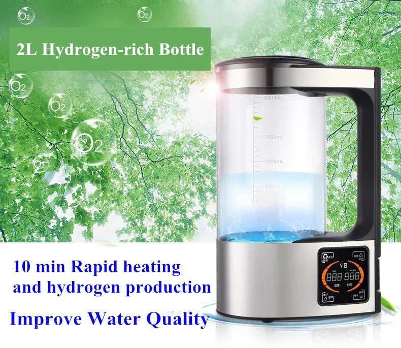 2L Electric Hydrogen Rich Water Kettle Water Ionizer Machine Water Filter Drink Hydrogen Water Generator For Home