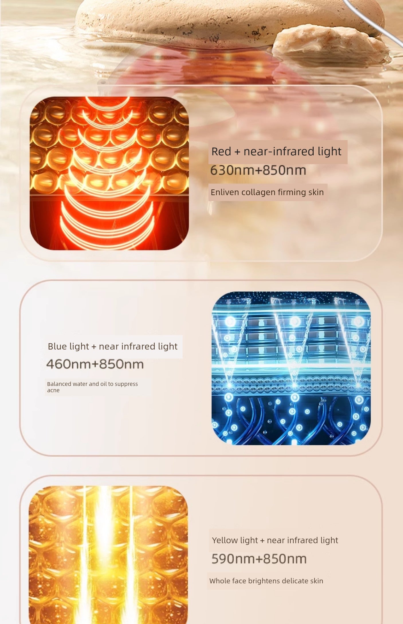 Led Red Blue Light Infrared For Home Mask Spectrometer Photon Skin Rejuvenation Color Light Silicone Lamp Mask Beauty