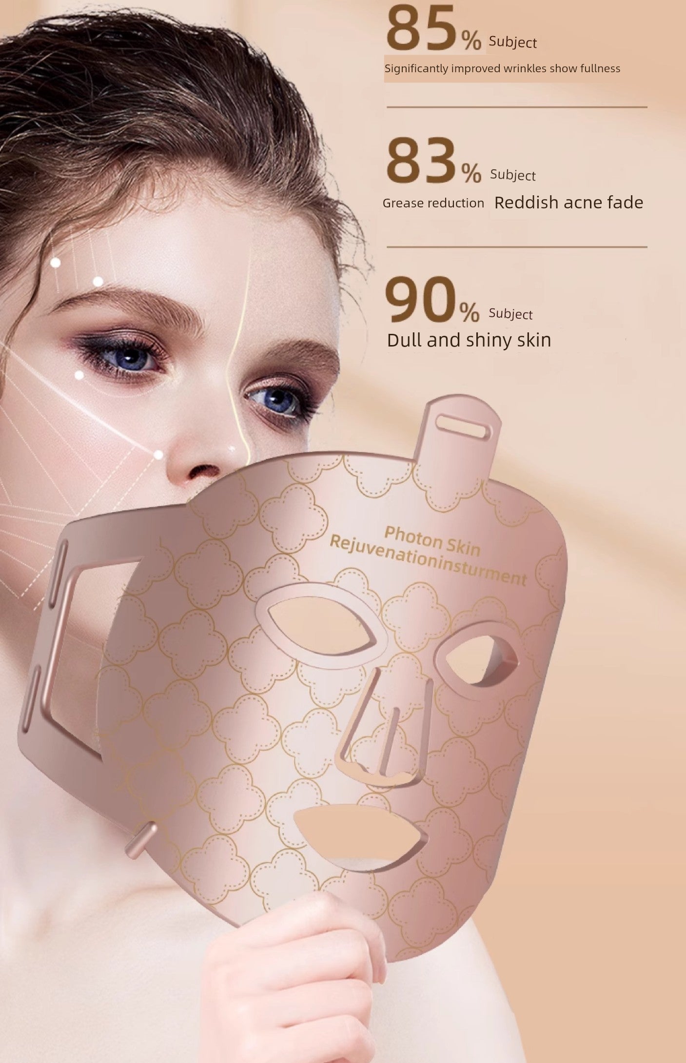 Led Red Blue Light Infrared For Home Mask Spectrometer Photon Skin Rejuvenation Color Light Silicone Lamp Mask Beauty