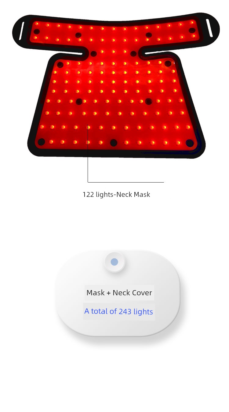 For Home Face IPL Device Mask Red Blue Light Anti-Wrinkle Skin Rejuvenation Large Row Light LED Beauty Mask Beauty Instrument