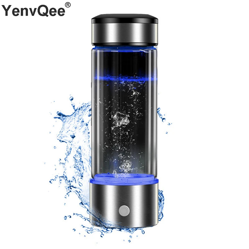 Hydrogen Generator Cup Water Filter 430ML Alkaline Maker Hydrogen-Rich Water Portable Bottle Lonizer Pure H2 Electrolysis