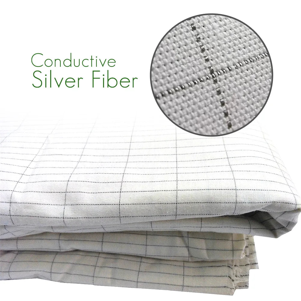 Earthing Fitted Bedsheet King Size Conductive Silver Fiber Grounded Bed Sheets Anti-ESD Radiation Proof Release Electrostatic