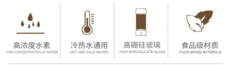 Kangren Quanfu Hydrogen Hydrogenrich Water Cup Micro Cluster Electrolytic Weak Alkaline Machine Japan Oxygen-Enriched Water Glass Portable Health Care Cup Pot