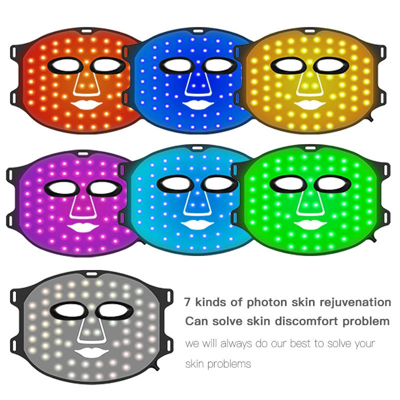 Led Red Blue Light Infrared For Home Mask Spectrometer Photon Skin Rejuvenation Color Light Silicone Lamp Mask Beauty