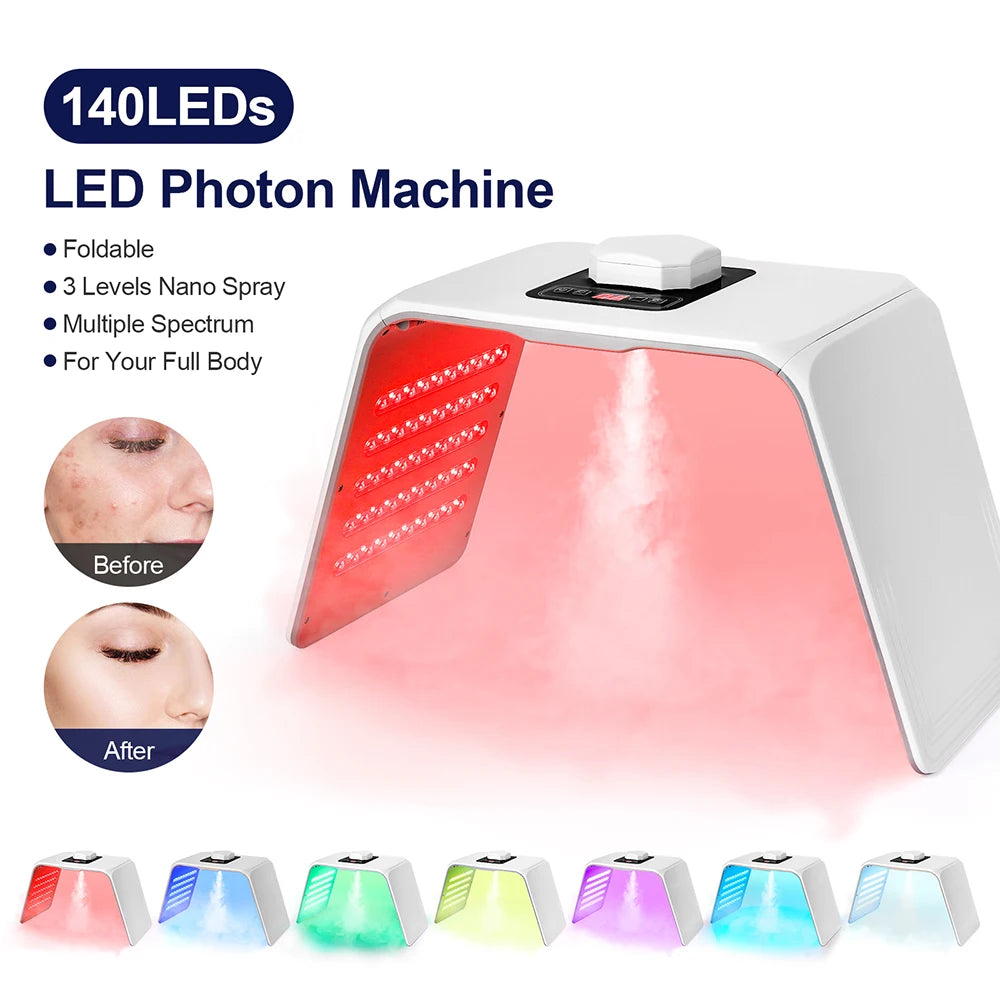 7 Colors LED Photon Machine Skin Moisturizing Nano Spray LED Face&Body SPA Skin Care Beauty Mask