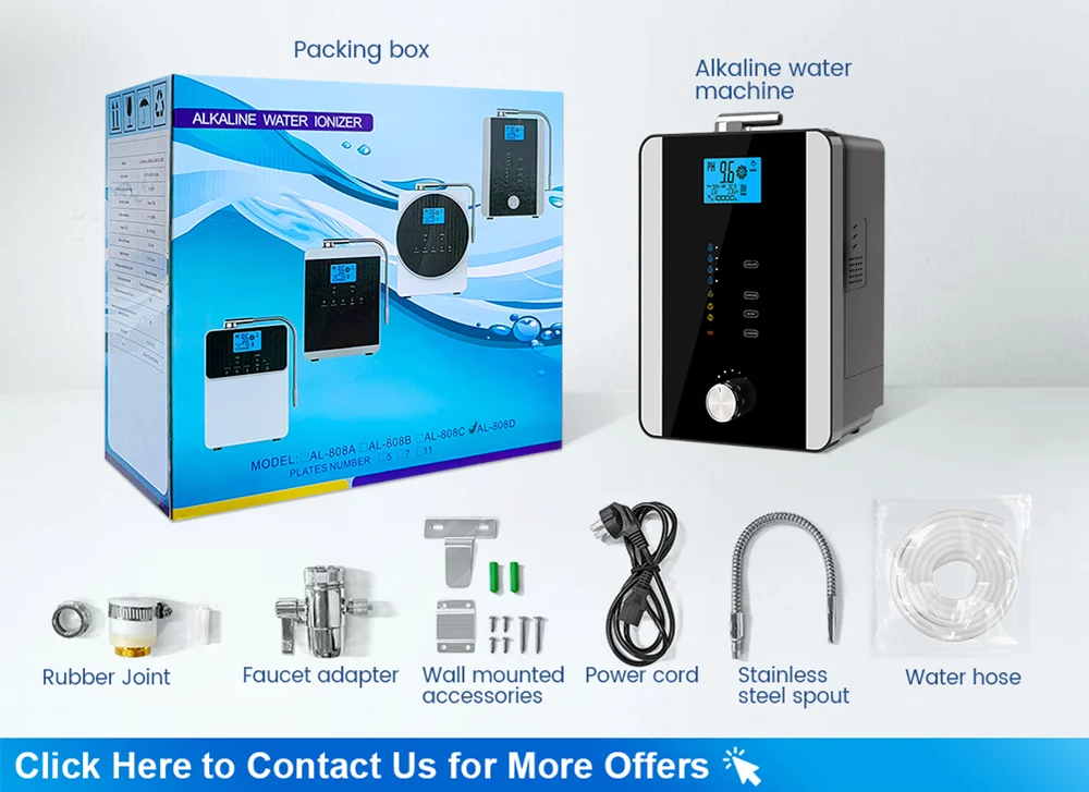 CAWOLO Alkaline Water Ionizer Machine pH 4.5-10.5 Alkaline Acidic Water Purifier PH Water Alkaline Machine