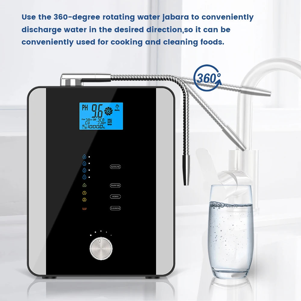 CAWOLO Alkaline Water Ionizer Machine pH 4.5-10.5 Alkaline Acidic Water Purifier PH Water Alkaline Machine