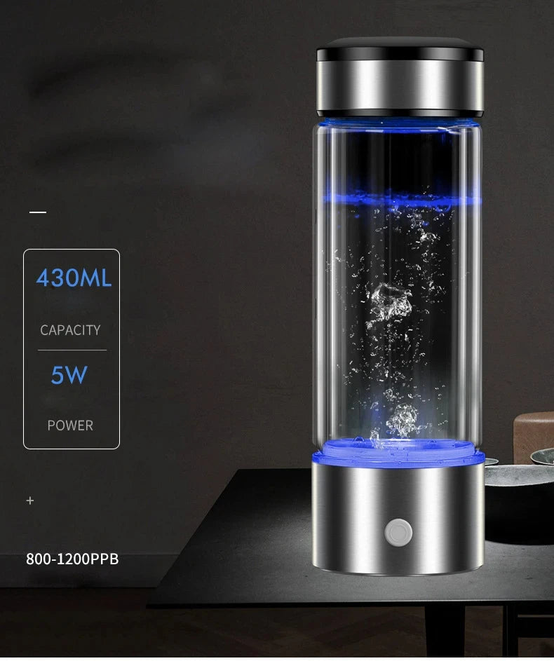 430ml Hydrogen Water Bottle Filter Ionizer Generator Maker Energy Healthy Anti-Aging Alkaline Water Cup