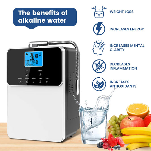 CAWOLO 11 Plates Platinum Coating Alkaline Water Ionizer Machine Household PH 4.5~10.5 Alkaline Acid Water Ionizer for Home