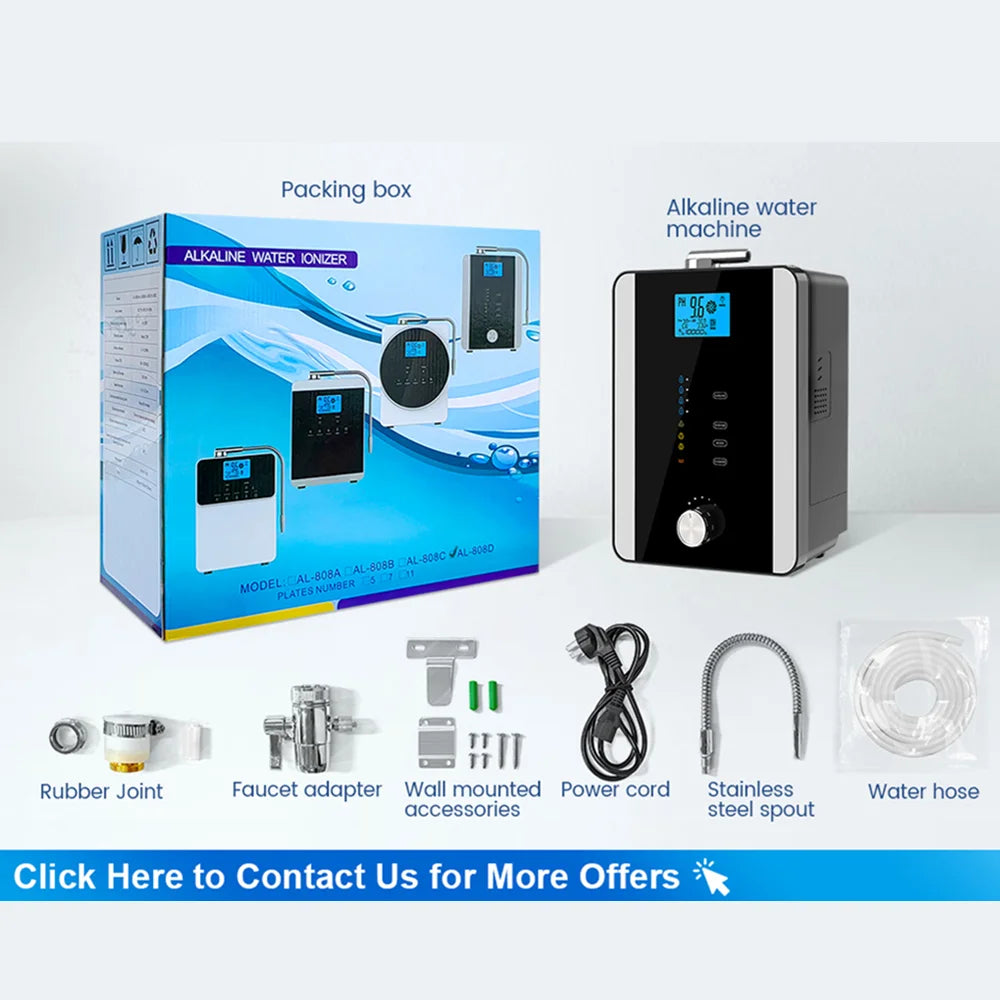 CAWOLO Alkaline Water Ionizer Machine pH 4.5-10.5 Alkaline Acidic Water Purifier PH Water Alkaline Machine