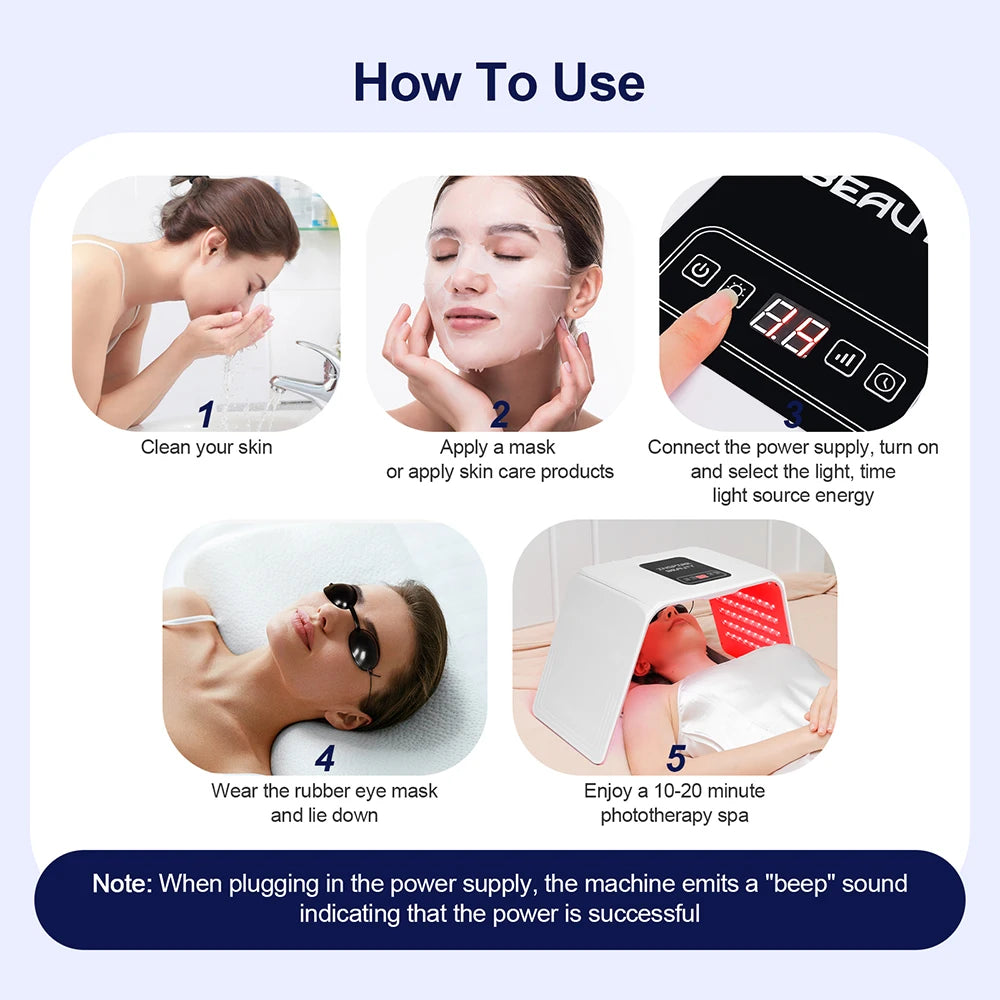 7 Colors LED Photon Machine Skin Moisturizing Nano Spray LED Face&Body SPA Skin Care Beauty Mask