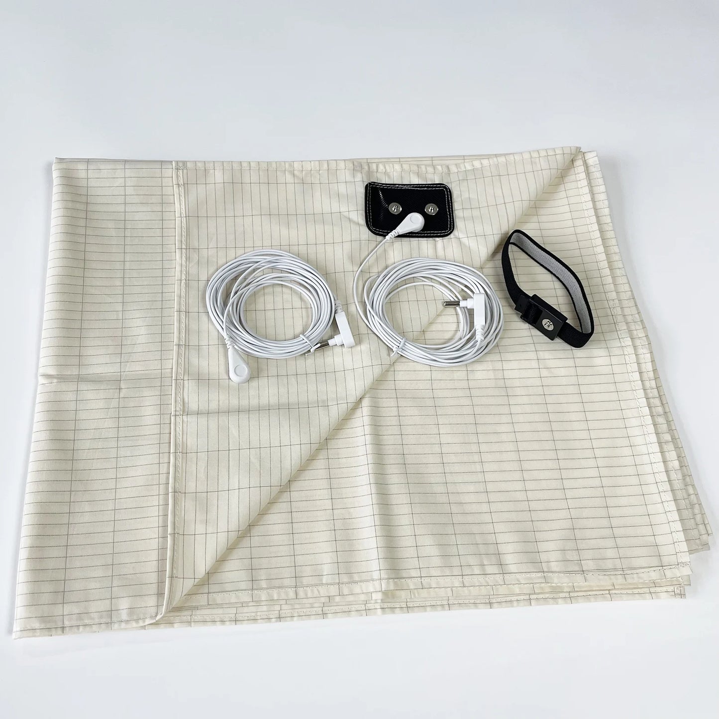 Earthing Plain Bedsheet with Conductive Silver Fiber Antistatic Health Protection Sheet Grounded Release Static