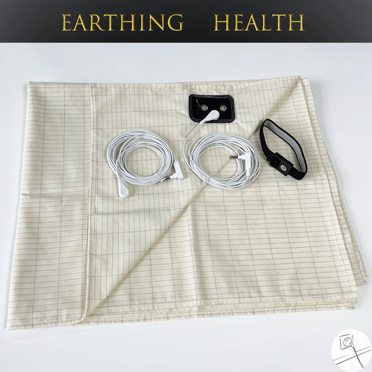 Earthing Plain Bedsheet with Conductive Silver Fiber Antistatic Health Protection Sheet Grounded Release Static